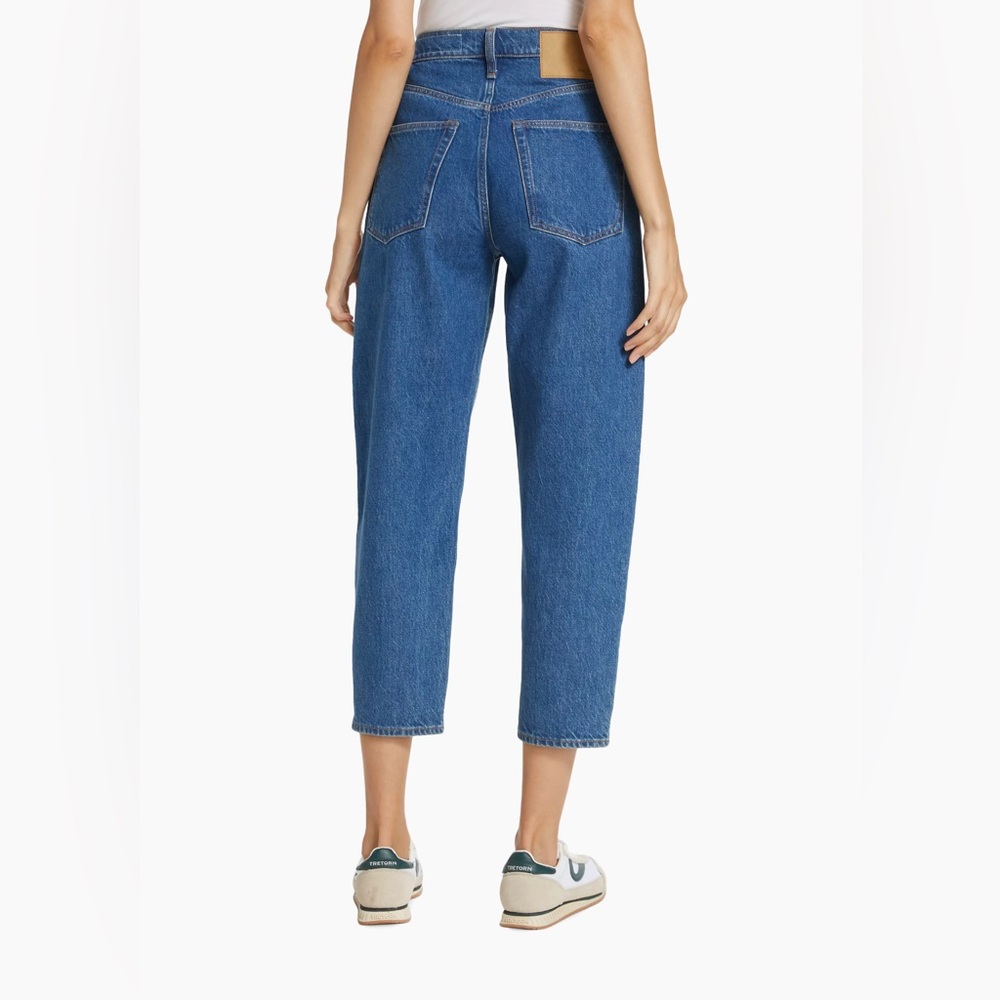 RAG & BONE ALISSA HIGH WAISTED BARREL CUT ANKLE BUTTON FLY FRONT JEANS (Altered) - Picture 2 of 16